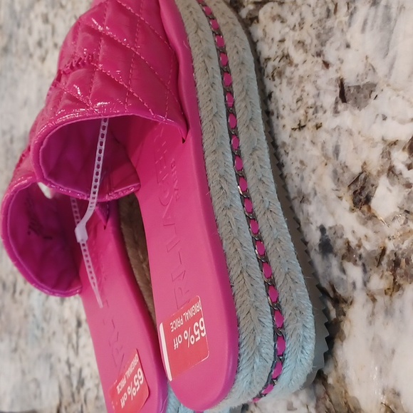 NEW KARL LAGERFELD PARIS  Kamara Quilted women sz 6 Platform Espadrilles Sandal - Picture 6 of 7